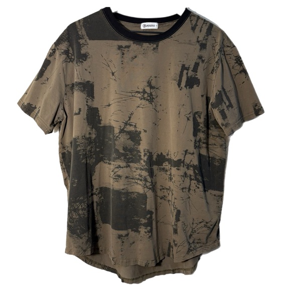 Kuegou Men's Graphic Short Sleeve Tee XL Green Black Camo. - Picture 1 of 6